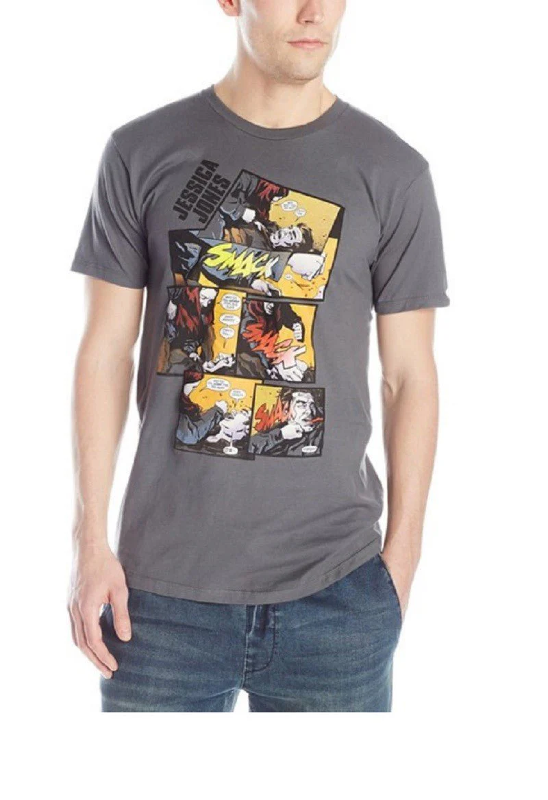 Jessica Jones Smack Attack Marvel Comics Adult T-Shirt - Image 2