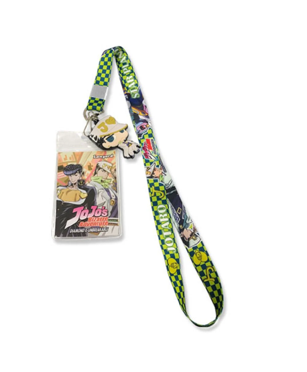 Jojo Bizarre Adventure Jotaro & Star Platinum Anime Lanyard Neck Strap Id Holder - Image 1