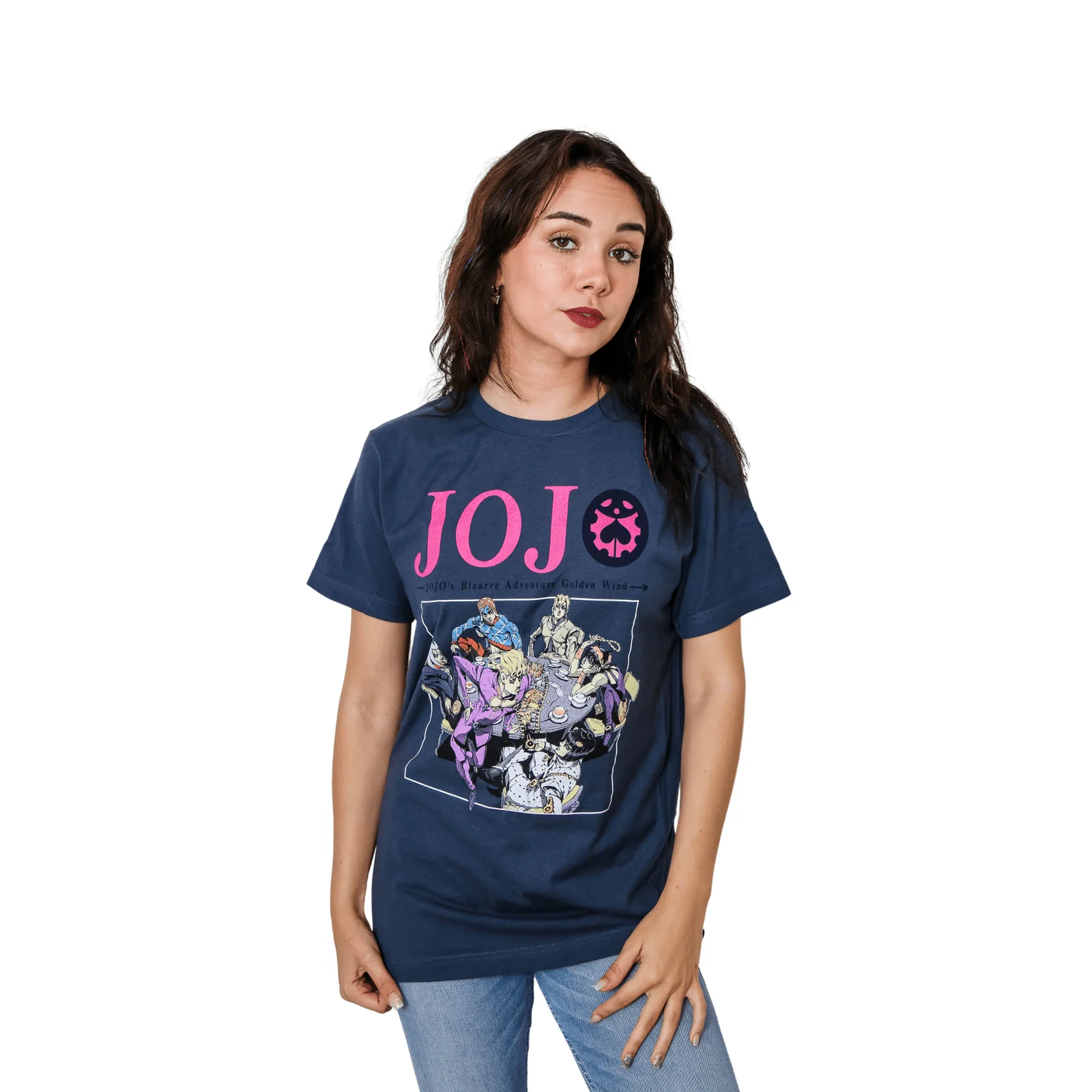 Jojo Bizarre Adventure S4 Main Group Anime Adult T-Shirt - Image 3