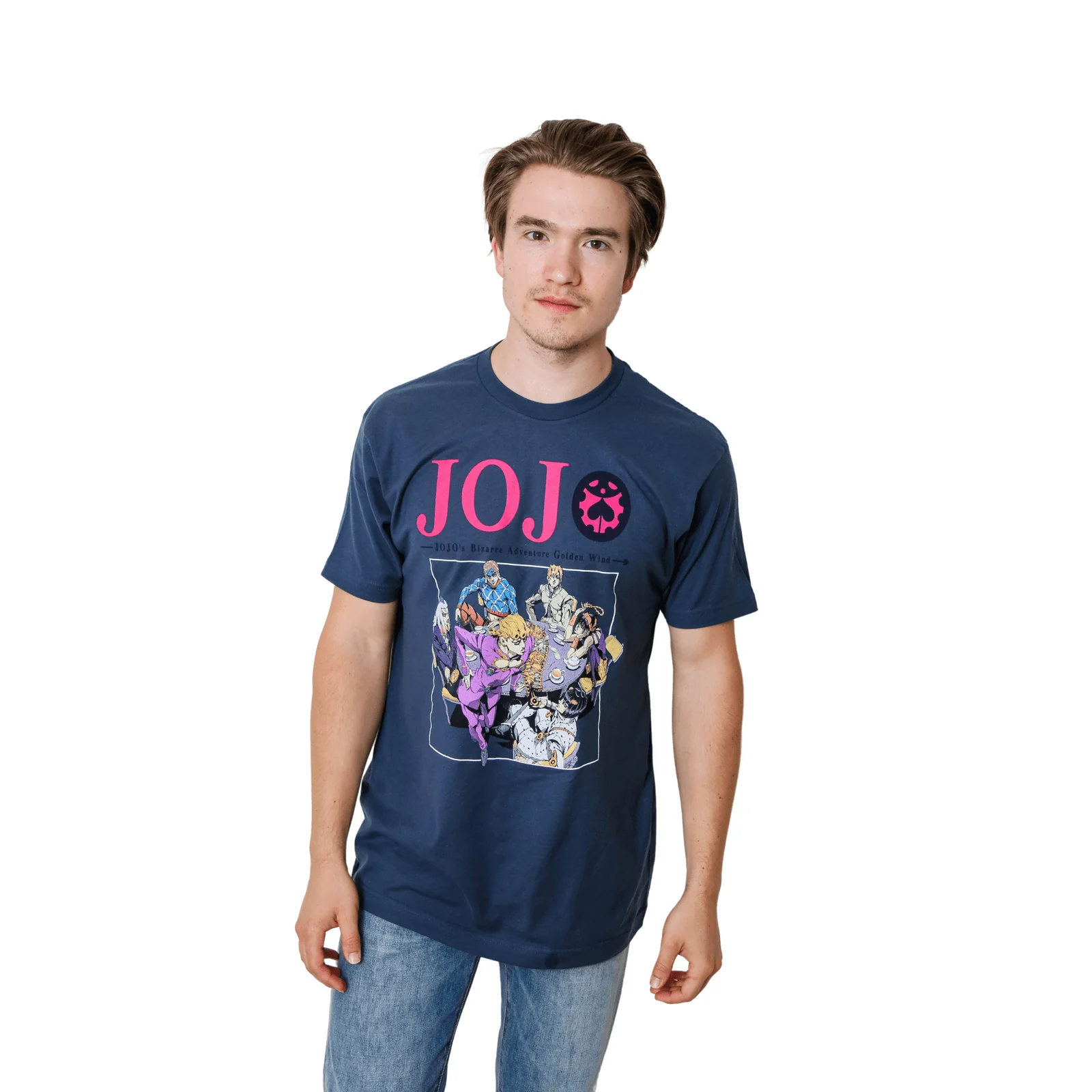 Jojo Bizarre Adventure S4 Main Group Anime Adult T-Shirt - Image 2