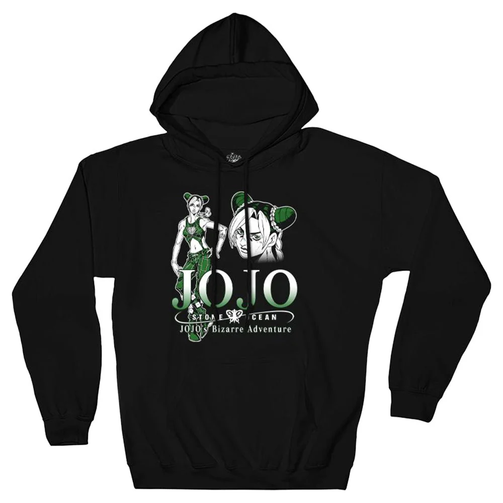 JoJo’s Bizarre Adventure Jolyne Cujoh Green & White – Front & Back Print – Licensed Adult Hoodie