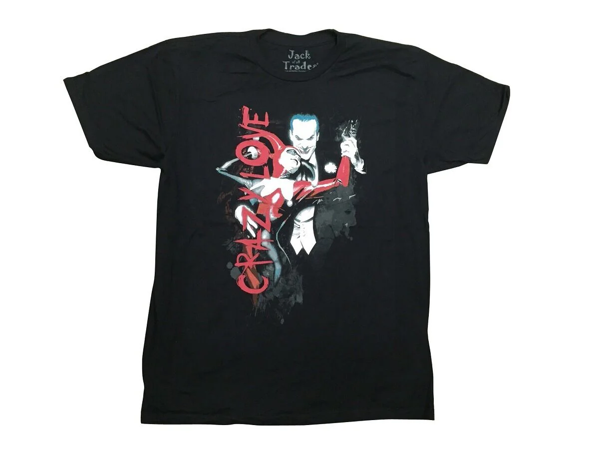 Joker And Harley Quinn Crazy Love Batman Premium Adult T-Shirt - Image 1