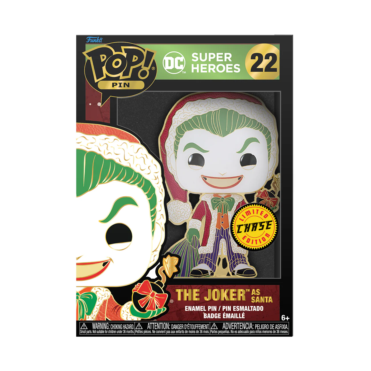 Funko Pop! Pins: DC Super Heroes Holiday - The Joker As Santa Chase - Image 2