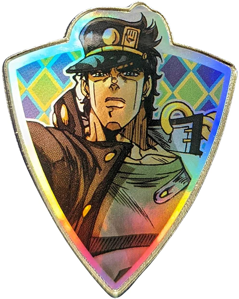 Jotaro Kujo – Foil Shield Series – JoJo’s Bizarre Adventure Pin Zen Monkey Studios
