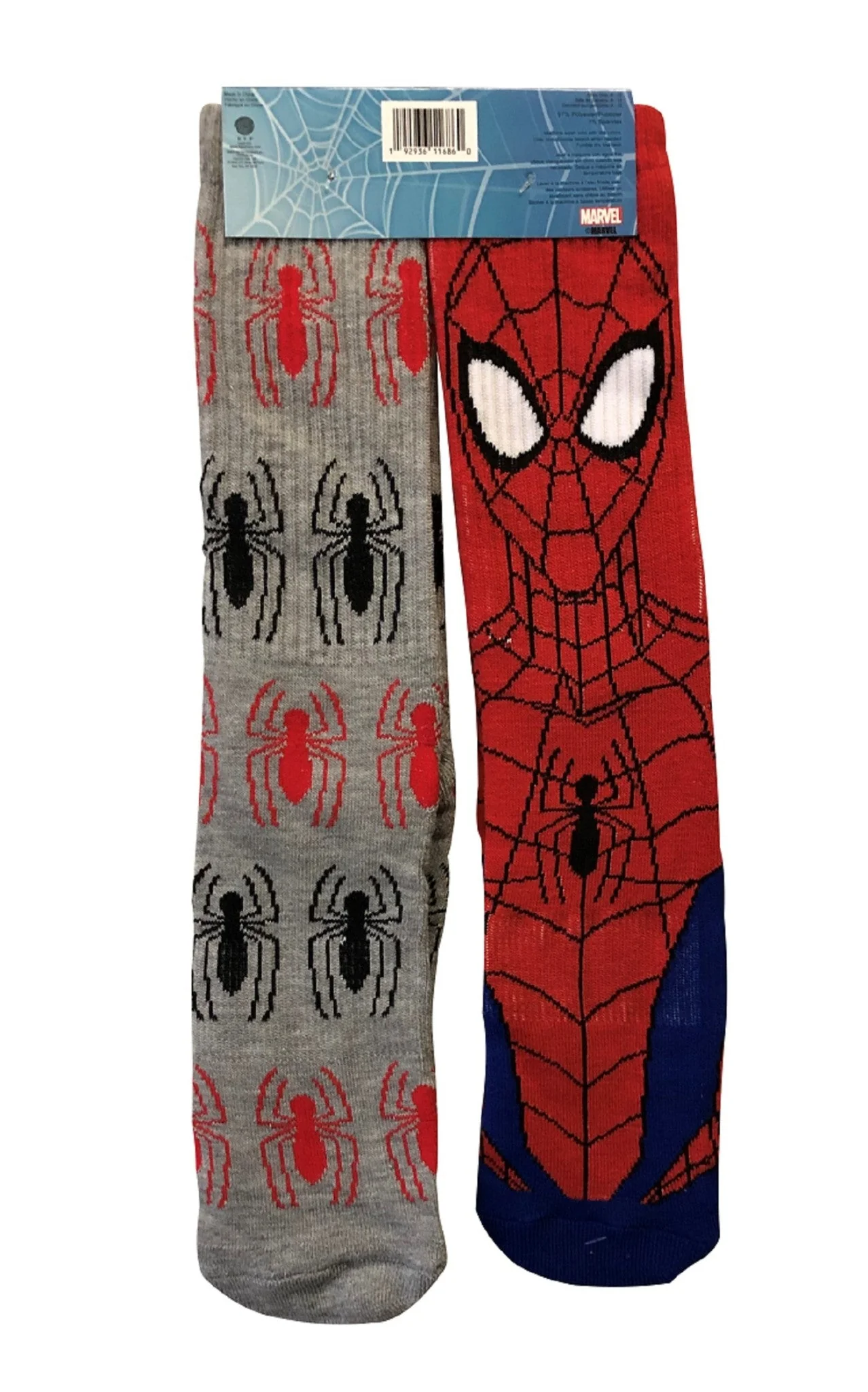 Spider-man Character And Symbols Marvel 2-Pack Athletic Crew Socks - Image 2