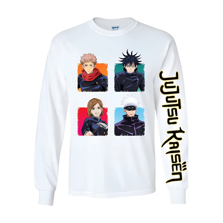 Jujutsu Kaisen Group Adult Men Long Sleeve Shirt Great Eastern - Image 1