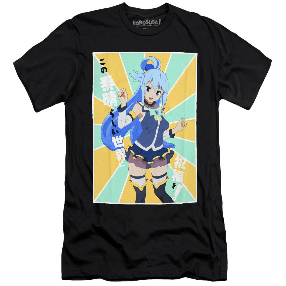 Konosuba Aqua Anime Adult T Shirt - Image 1
