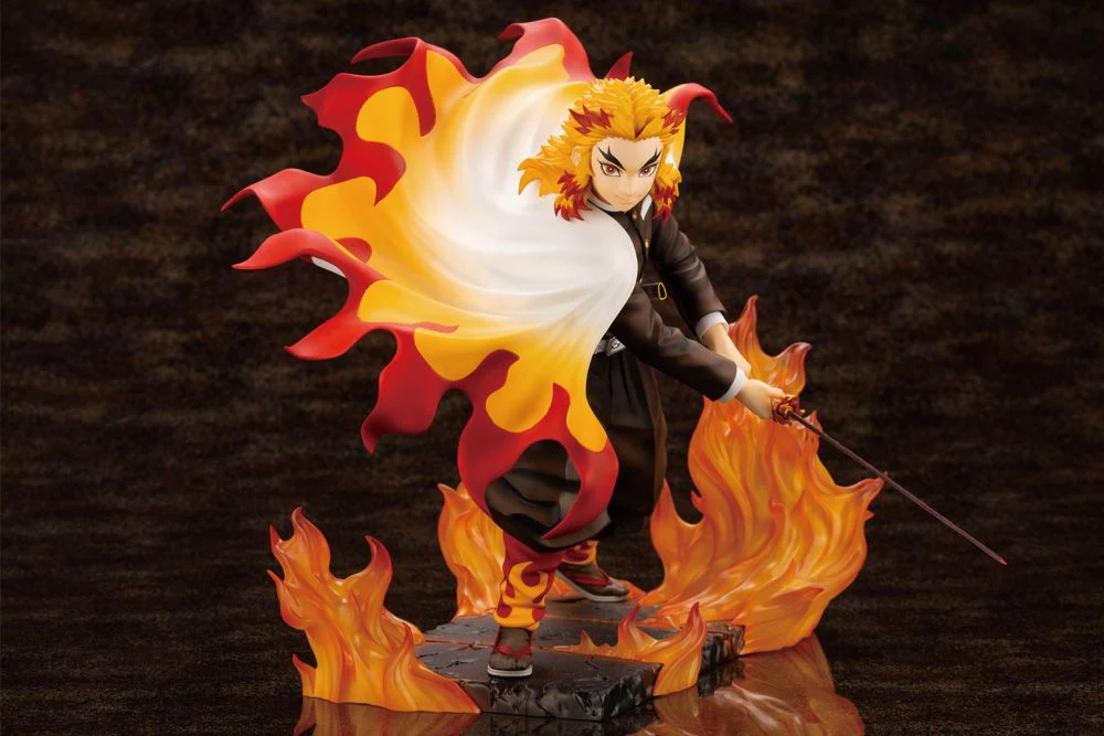 Kotobukiya Demon Slayer: Kimetsu no Yaiba - Kyojuro Rengoku 1/8 Scale ARTFX J Figure - Image 1