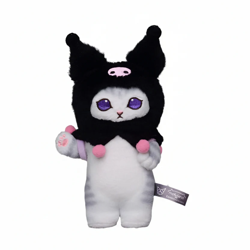 Mofusand Sanrio Kuromi Cat Plush 6" - Image 1