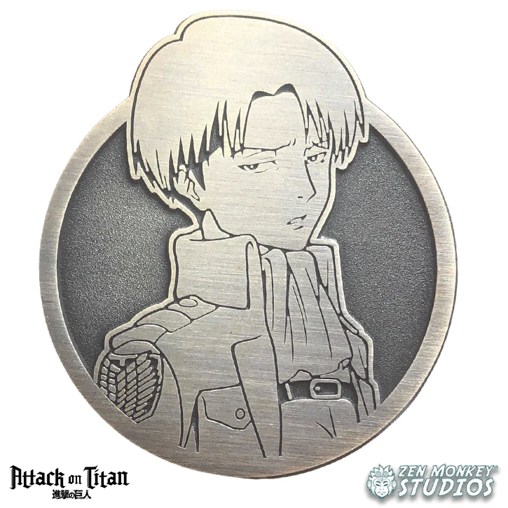 Attack on Titan Levi Ackerman Anime Limited Edition Emblem Enamel Pin - Image 2