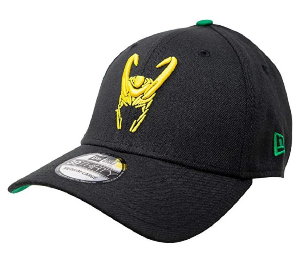 Loki Helmet Symbol Royal Scarlet New Era 39Thirty Fitted Hat - Medium/Large - Image 1