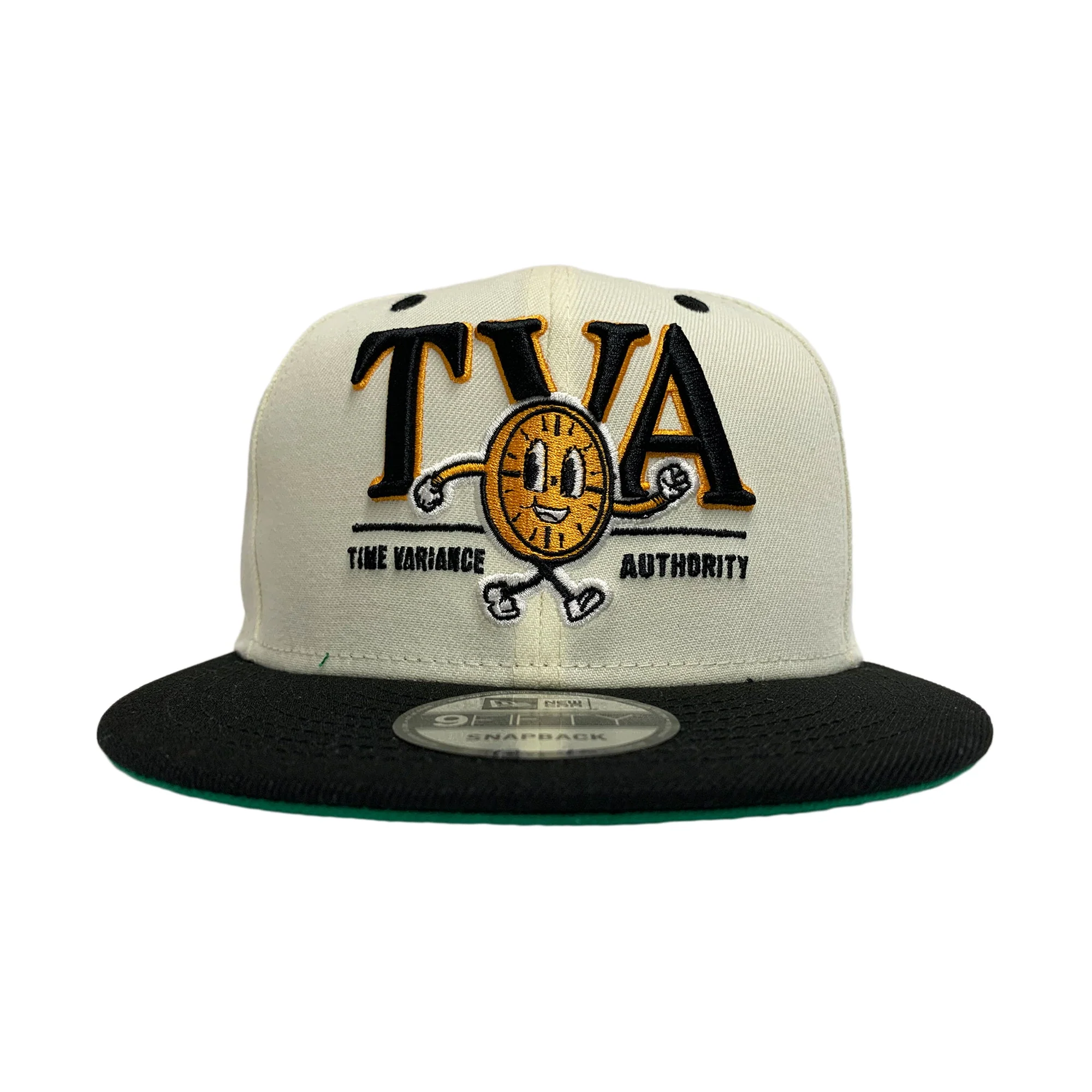 New Era 9FIFTY Marvel Loki TVA Time Variance Authority Logo Snapback Hat Cap Black - Image 1