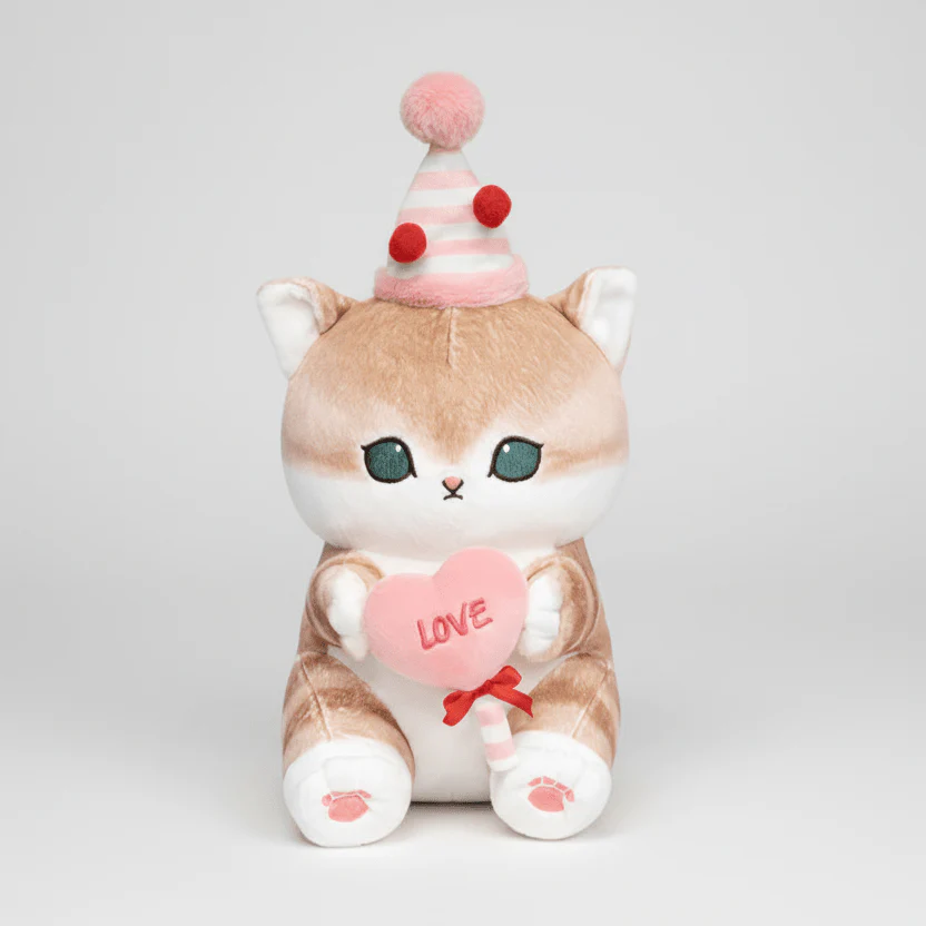 Mofusand Heart Lollipop Cat Plush 9" - Image 2