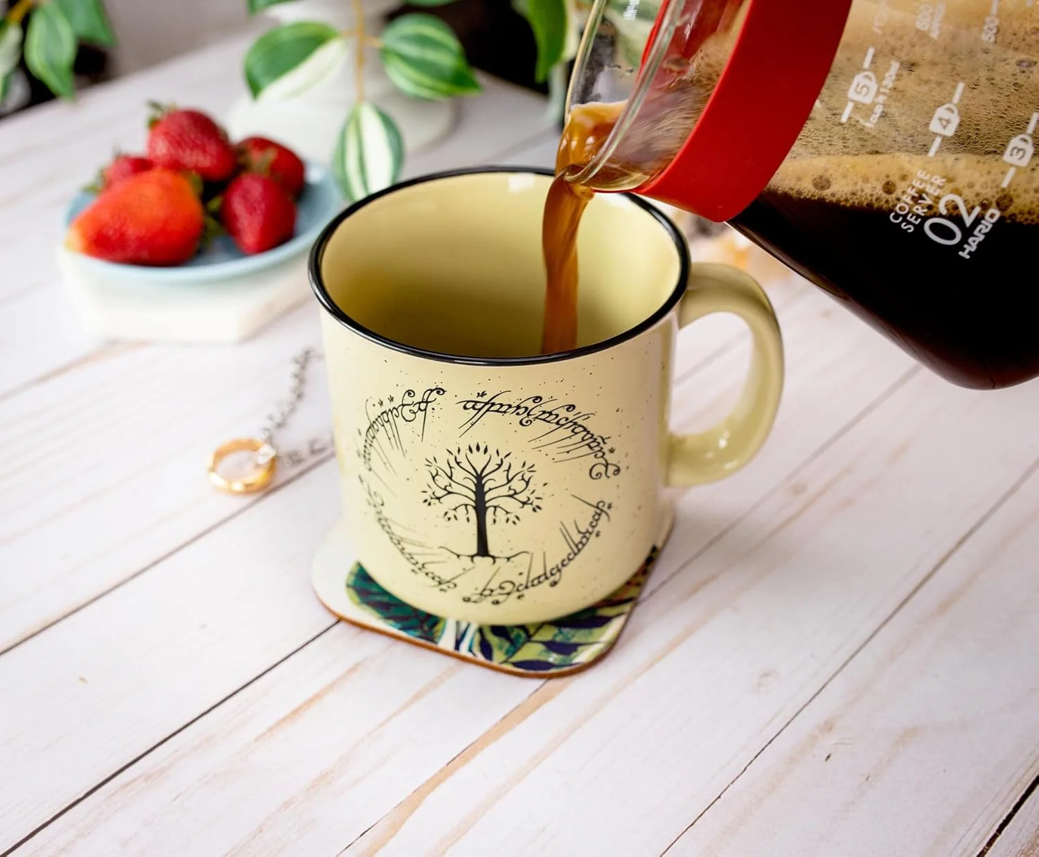 Lord of the Rings Gondor Elven Text 20oz Ceramic Camper Mug - Image 2