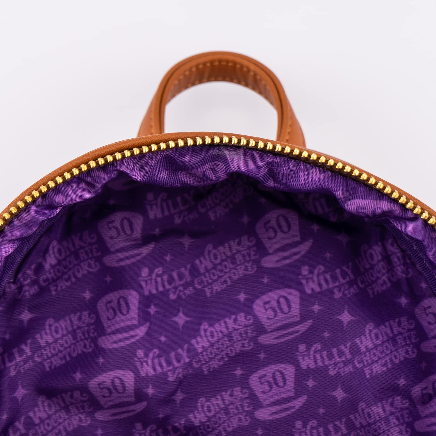 Loungefly Charlie and the Chocolate Factory Wonka 50th Anniversary Womens Double Strap Shoulder Bag Purse - Image 2