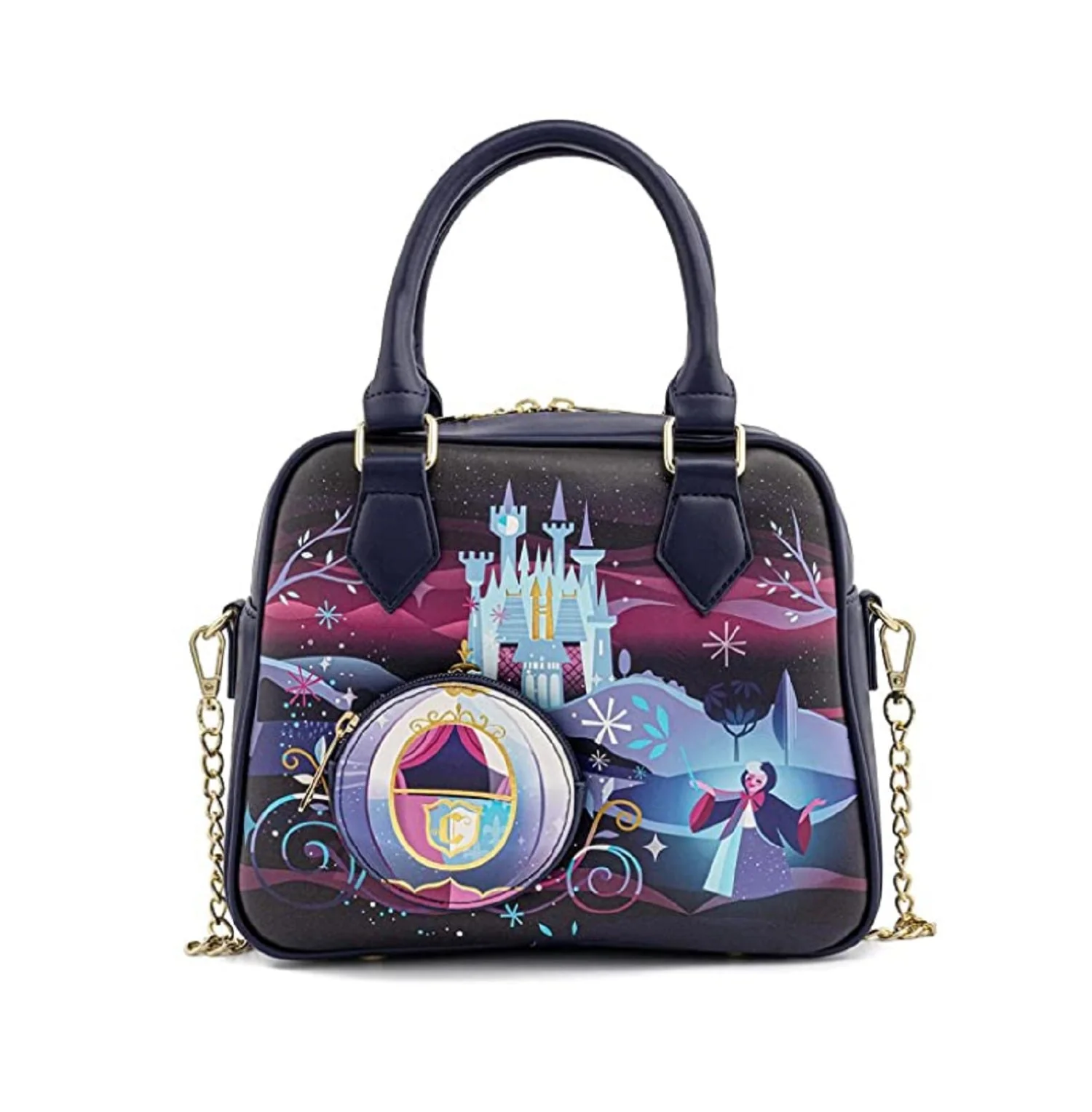 Loungefly Disney Cinderella Castle Series Chain Strap Crossbody Bag - Image 1