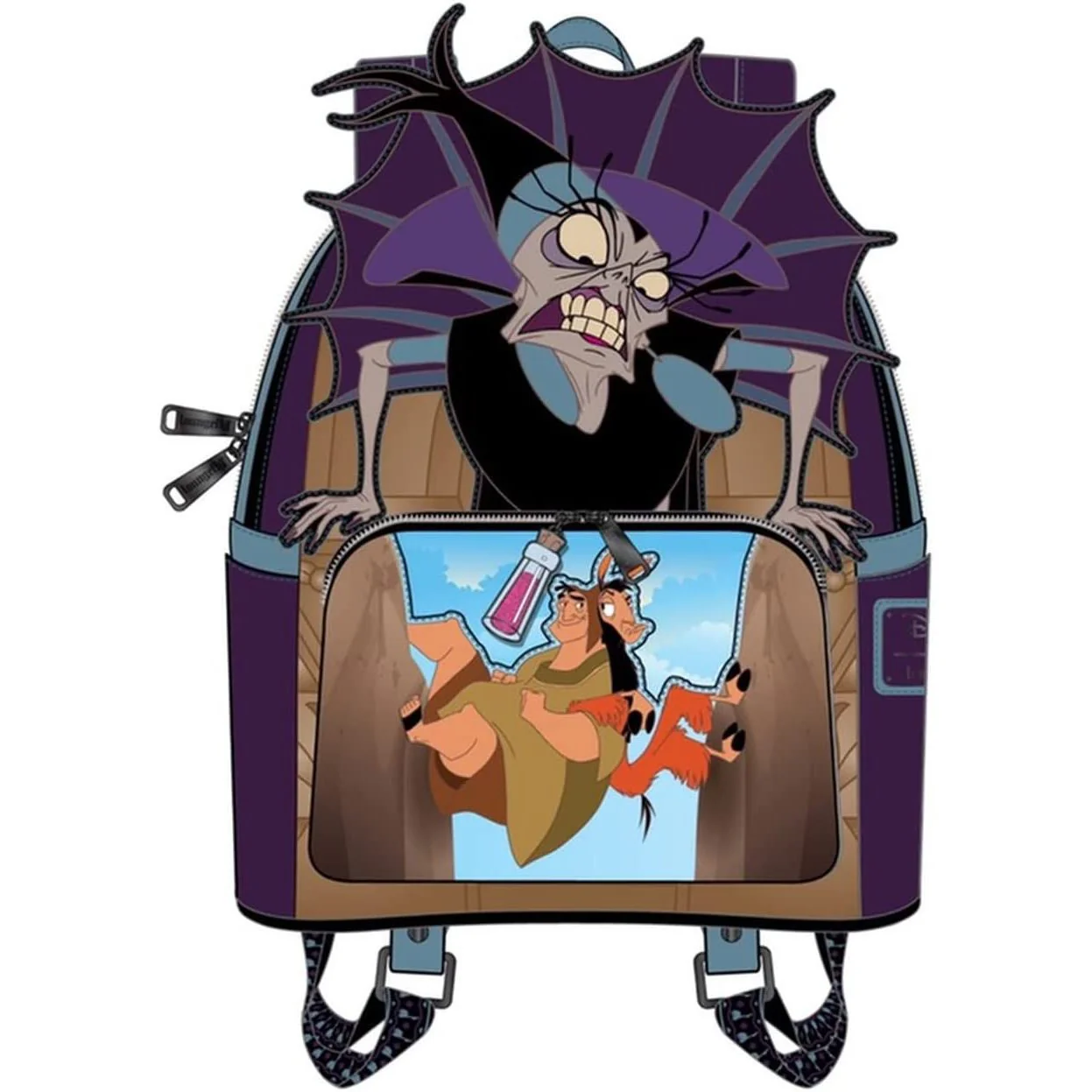 Loungefly Disney Eng Villains Scene Yzma Womens Double Strap Shoulder Bag Purse Backpack - Image 1