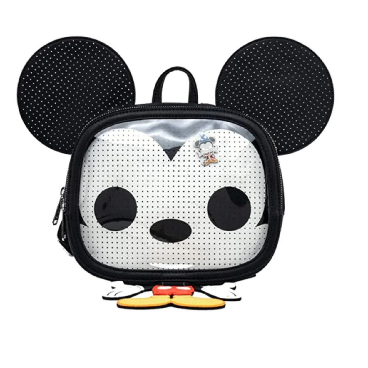 Loungefly Disney Mickey Pin Collector Vegan Leather Double Strap Shoulder Bag