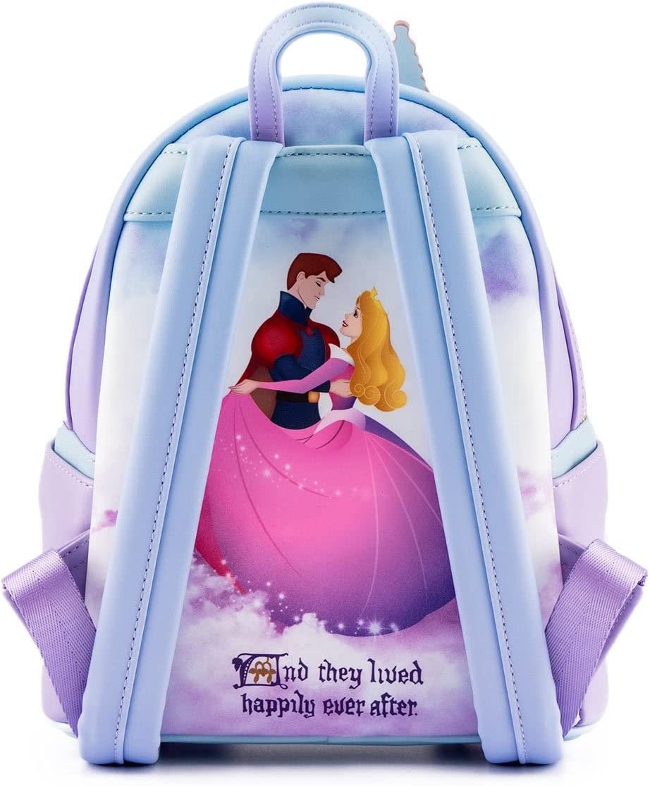Loungefly Disney Princess Castle Series Sleeping Beauty Womens Double Strap Shoulder Bag Purse Backpack - Image 3