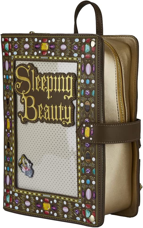 Loungefly Disney Sleeping Beauty Collector Pin Womens Double Strap Shoulder Bag Purse Backpack - Image 2