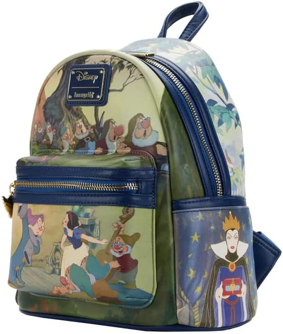 Loungefly Disney Snow White Scenes Women Backpack Double Strap Shoulder Bag Purse - Image 2