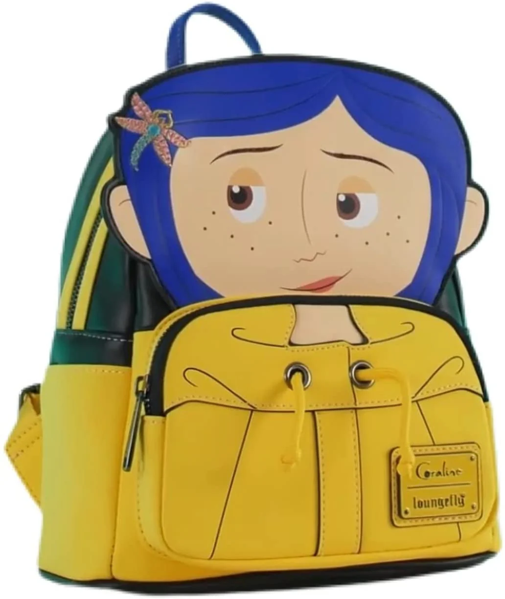 Loungefly Laika Coraline Raincoat Cosplay Womens Double Strap Shoulder Bag Purse - Image 1