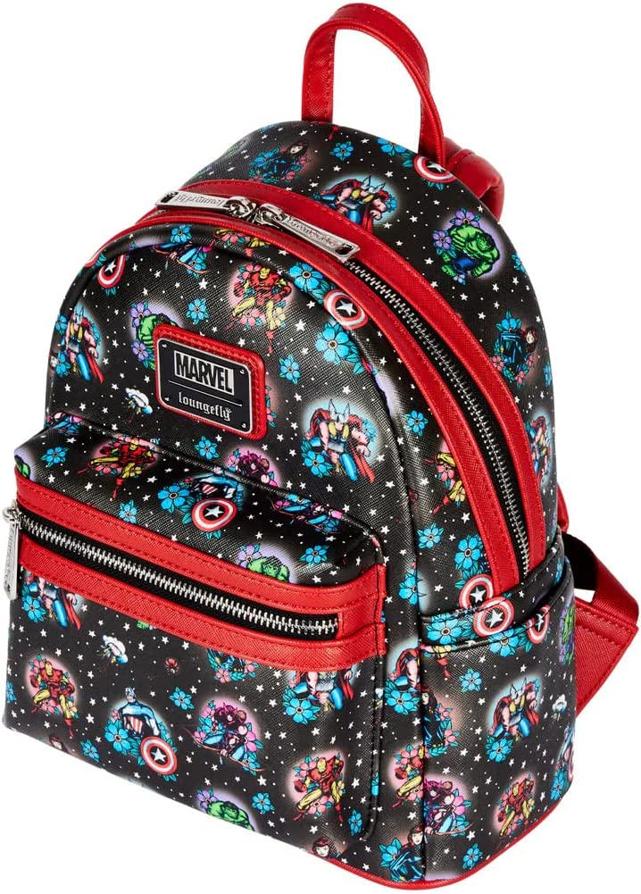 Loungefly Marvel Avengers Tattoo Women Backpack Double Strap Shoulder Bag Purse - Image 3