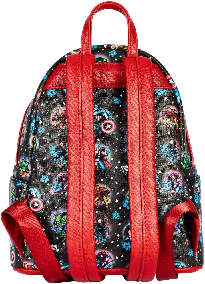 Loungefly Marvel Avengers Tattoo Women Backpack Double Strap Shoulder Bag Purse - Image 2