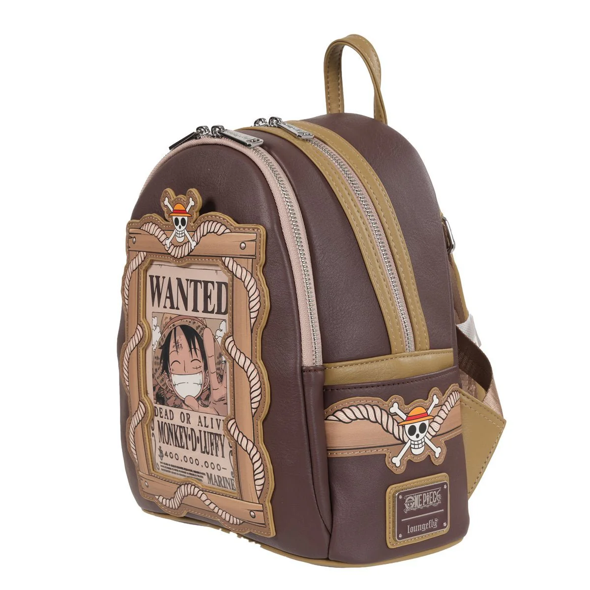 Loungefly One Piece Wanted Dead or Alive Monkey D. Luffy Mini-Backpack Entertainment Earth Exclusive - Image 3