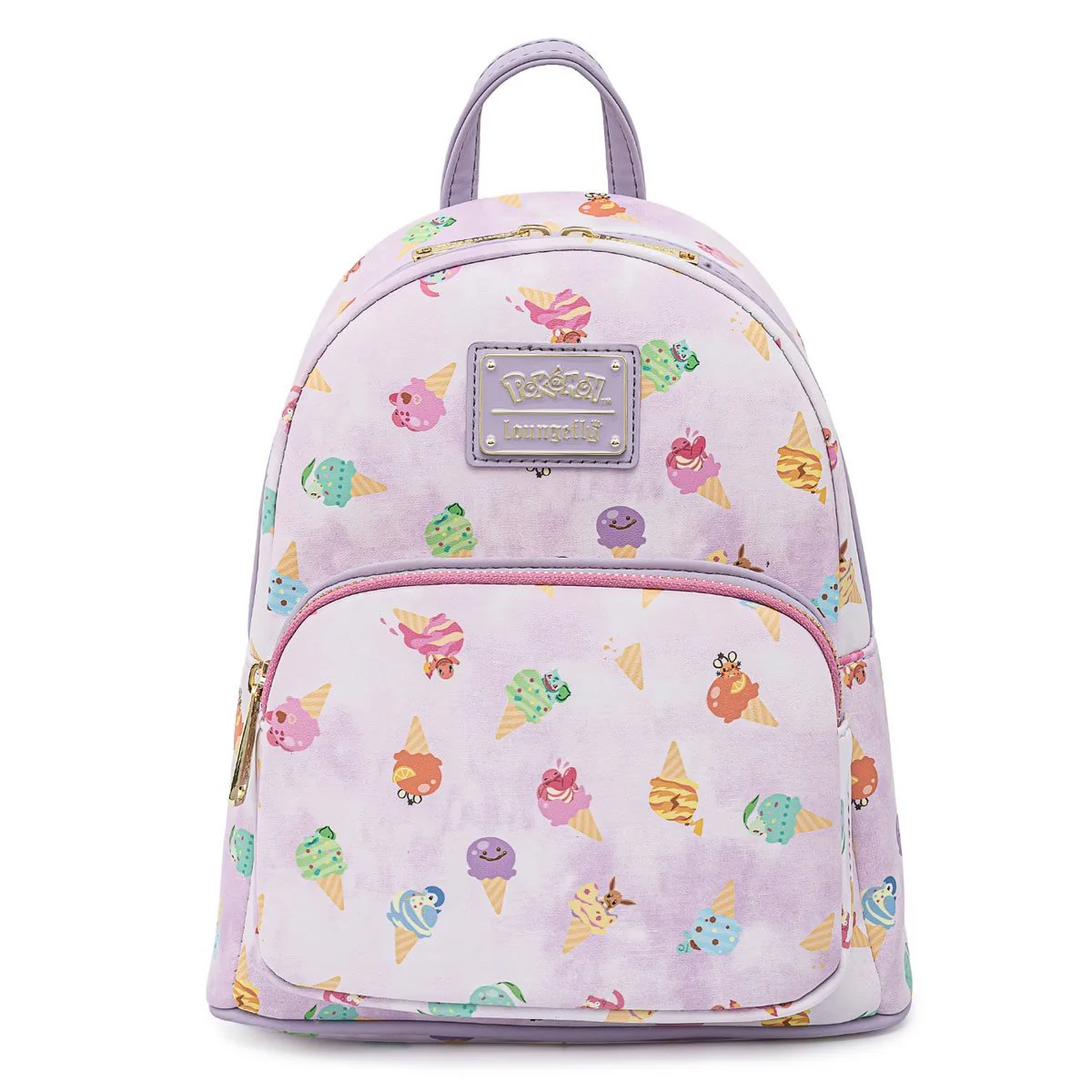 Loungefly Pokemon Ice Cream Acid Wash Denim Mini Backpack Bag - Image 1