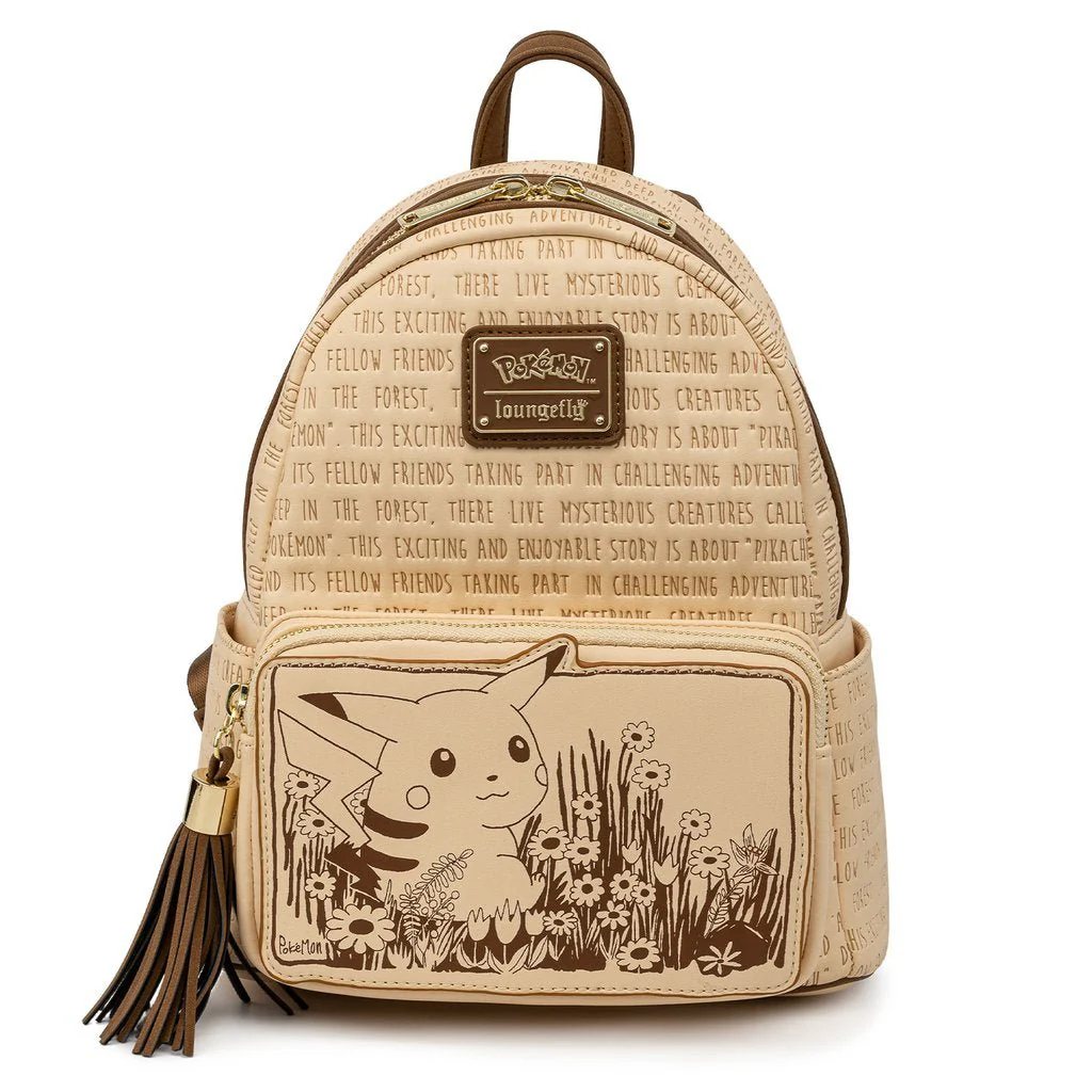 Loungefly Pokemon Sepia Pikachu Womens Shoulder Bag Purse Mini Backpack - Image 1