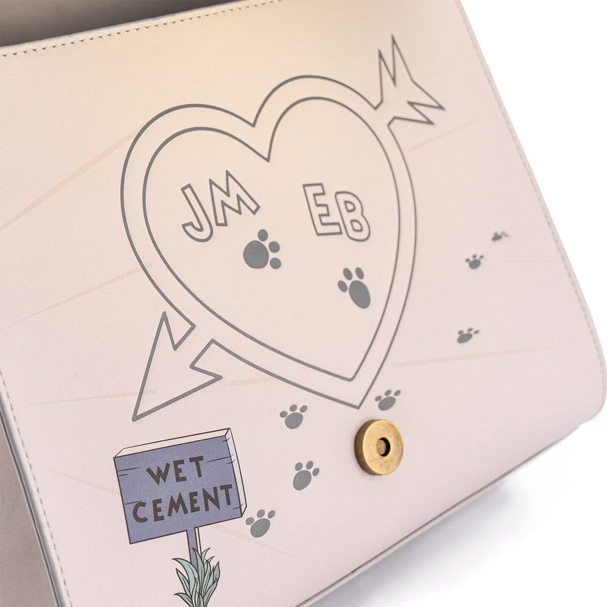 Loungefly x Lady and the Tramp Heart Paw Prints Crossbody Purse - Image 2