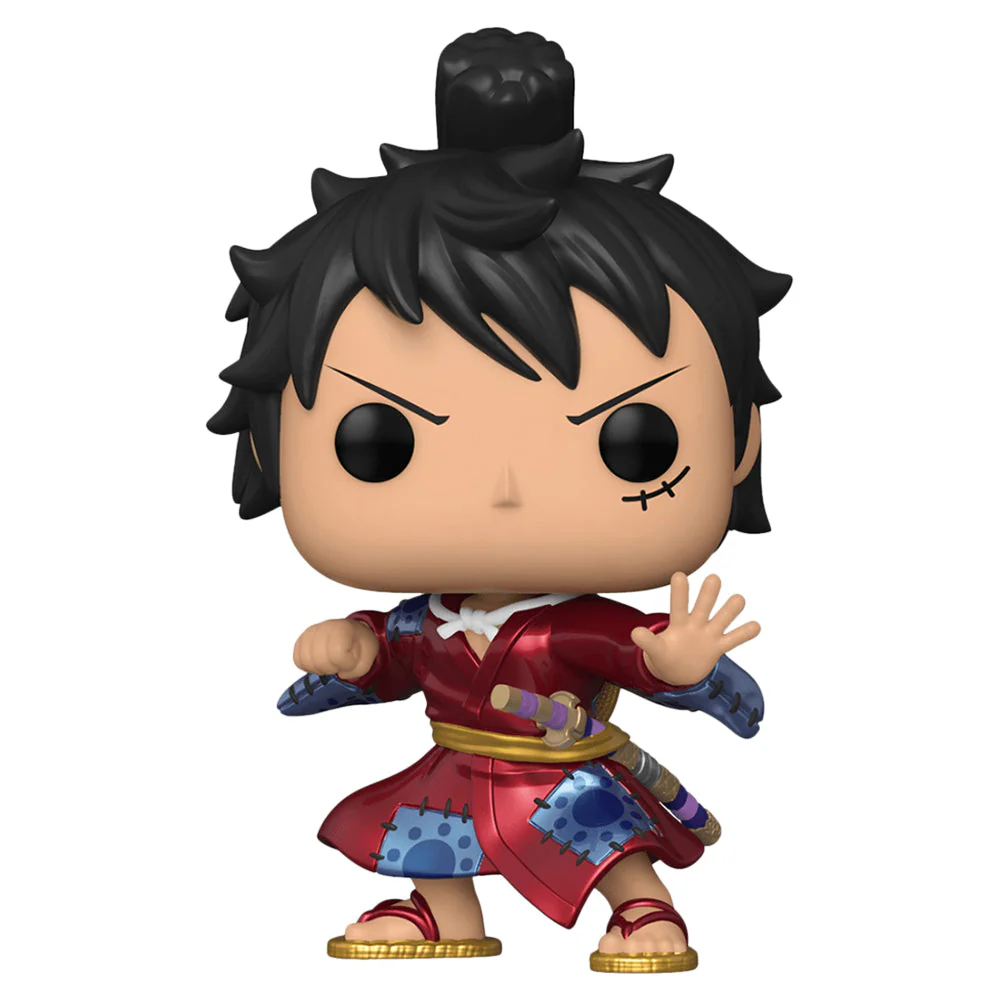 Funko Pop! Animation: One Piece - Luffy Kimono Luffytaro Metallic Hot Topic Exclusive - Image 1