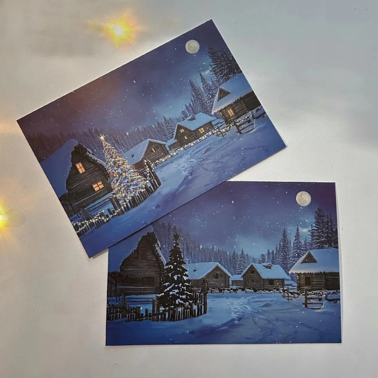 Happy Christmas Village  Light-Up Led Postcard - Image 2