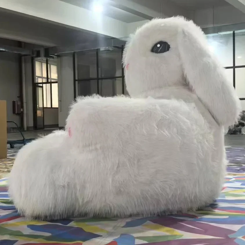 Giant Rabbit Cozy Plush Inflatable Sofa - Image 3