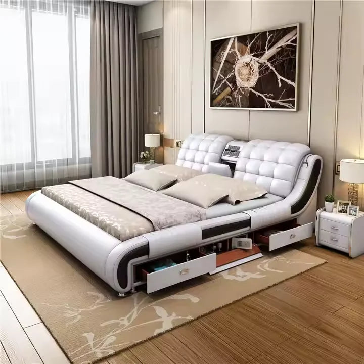 Ultimate Comfort Leather Smart Massager Bed - Image 2