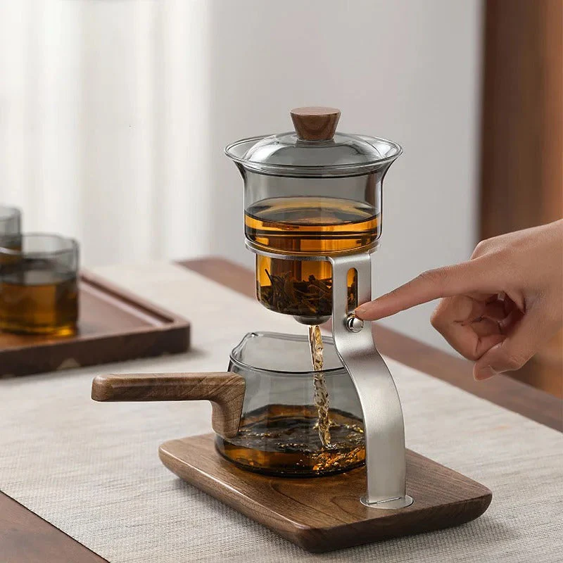 Walnut Signature One-Key Glass Tea Set - Image 3
