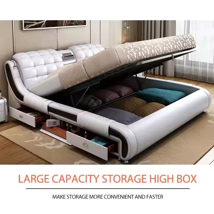 Ultimate Comfort Leather Smart Massager Bed - Image 3