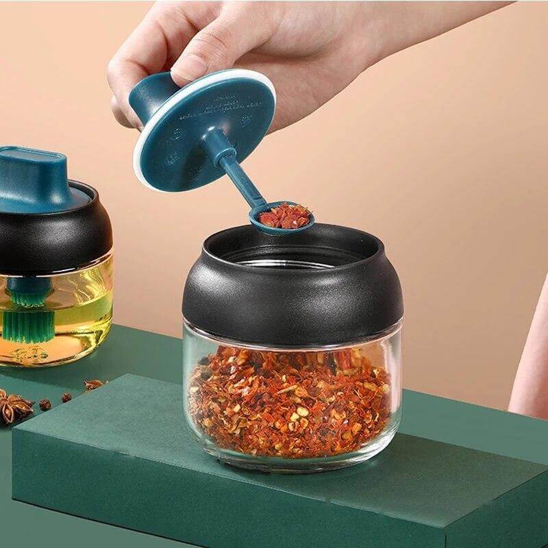 Salt and Pepper Seasoning Organizer Spice Jars - Image 1