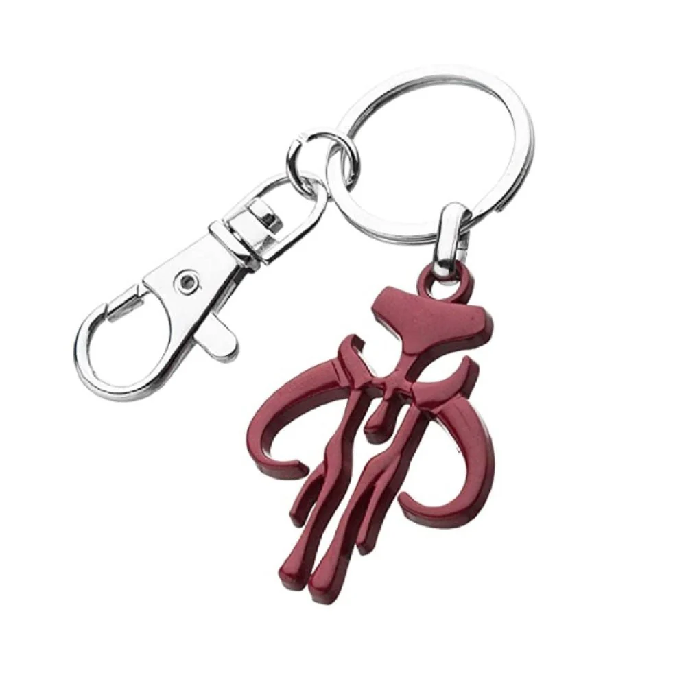 Star Wars Boba Fett Mandalorian Symbol Stainless Steel Key Chain - Image 2