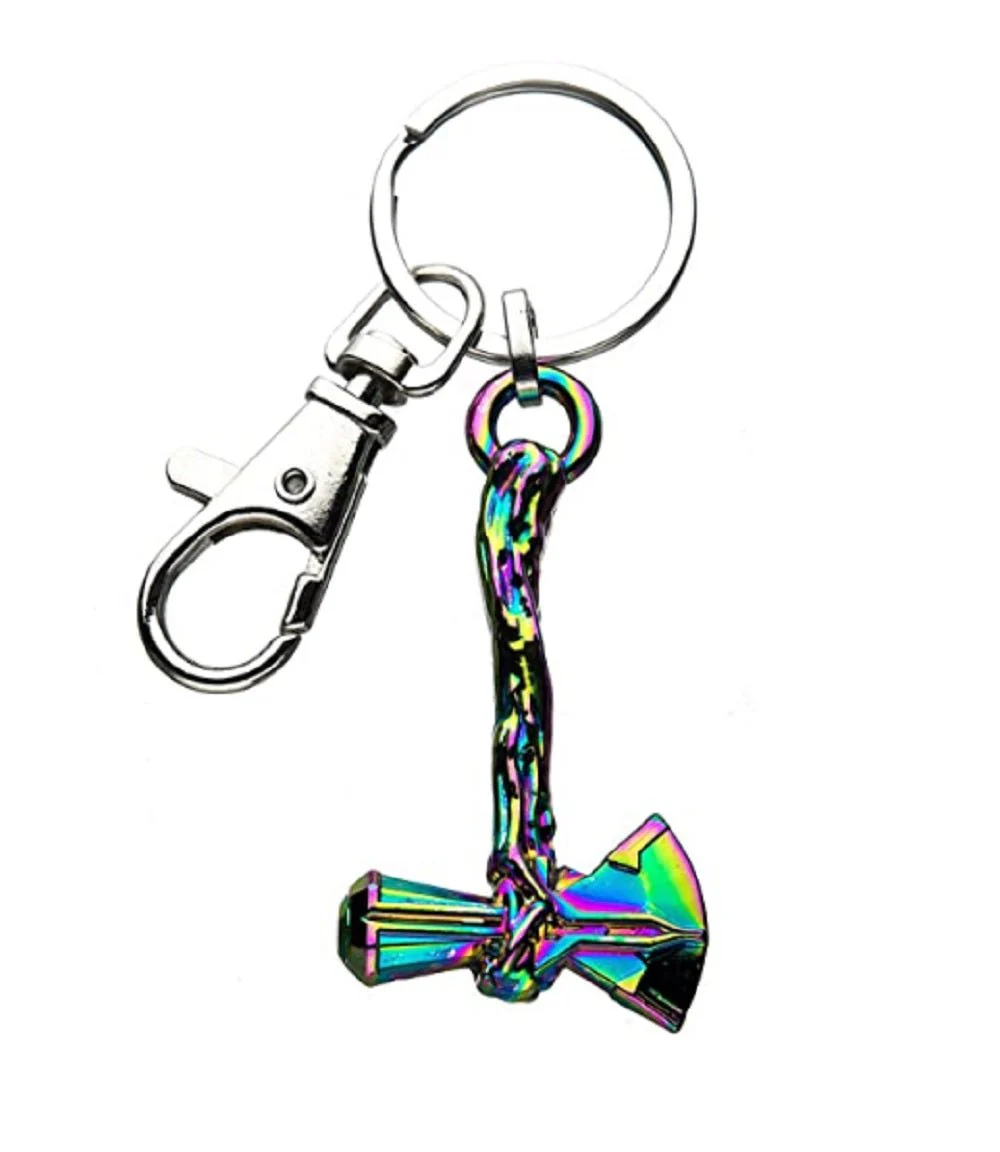 Marvel Avengers Endgame Thor Axe 3D Rainbow Stormbreaker Keychain - Image 1