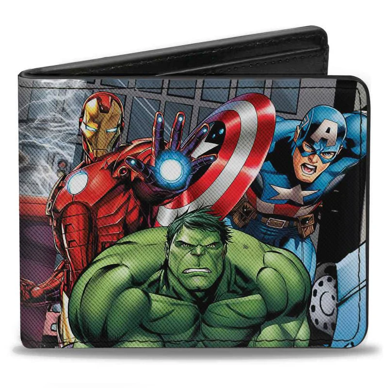 Marvel Avengers Superheroes Action Pose Bifold Wallet - Image 1