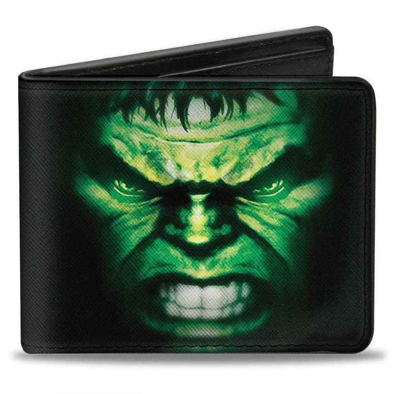 Marvel Avengers The Hulk Face Close-up Bi-fold Wallet - Image 2