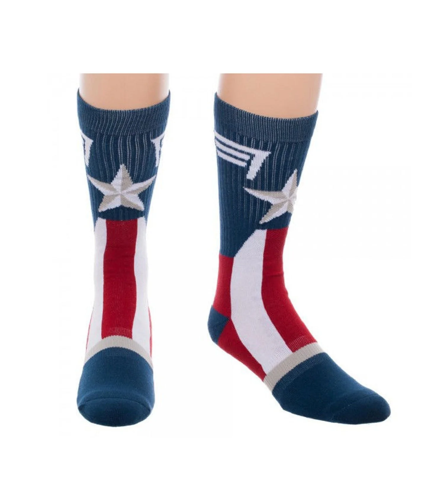 Marvel Captain America Character Adult Crew Socks - Image 1