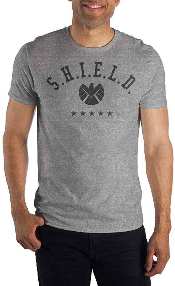 Marvel Clothing Captain Marvel S.H.I.E.L.D Graphic Short-Sleeve T-Shirt Athletic Heather - Image 1