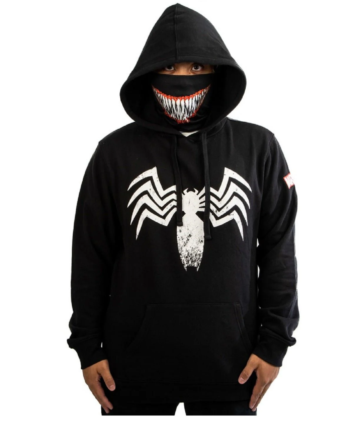 Marvel Comics Venom Logo Smile Adult Hoodie with Built-in Mask - Image 2