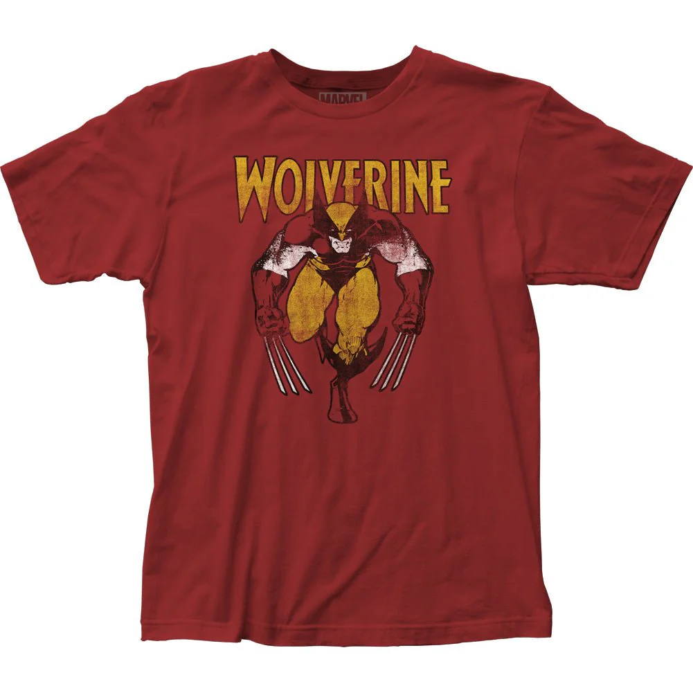 Marvel Comics Wolverine Red Adult T-Shirt - Image 2