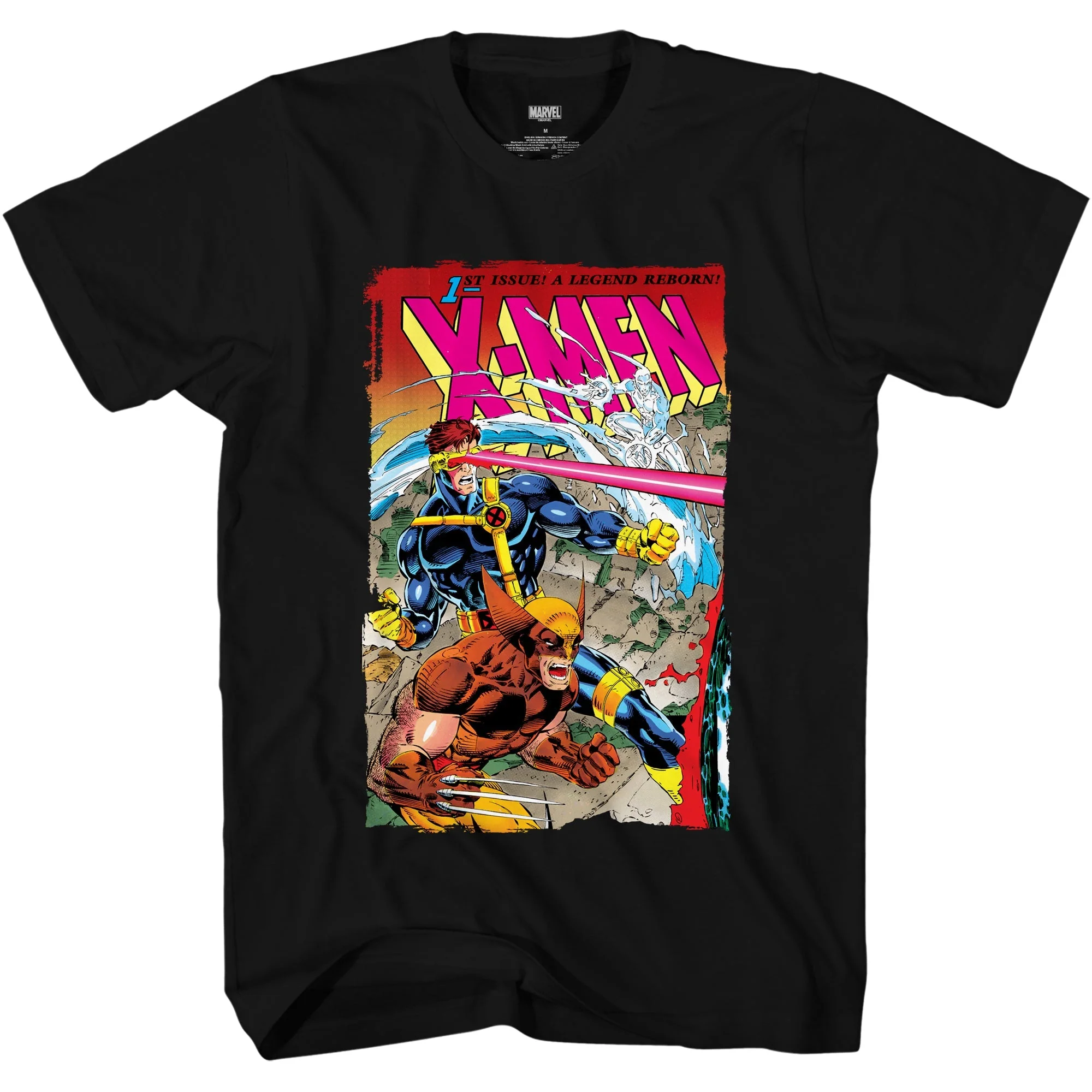 Marvel Comics X-Men 1st Issue Wolverine, Cyclops, and Ice Man Adult T-Shirt - Image 1