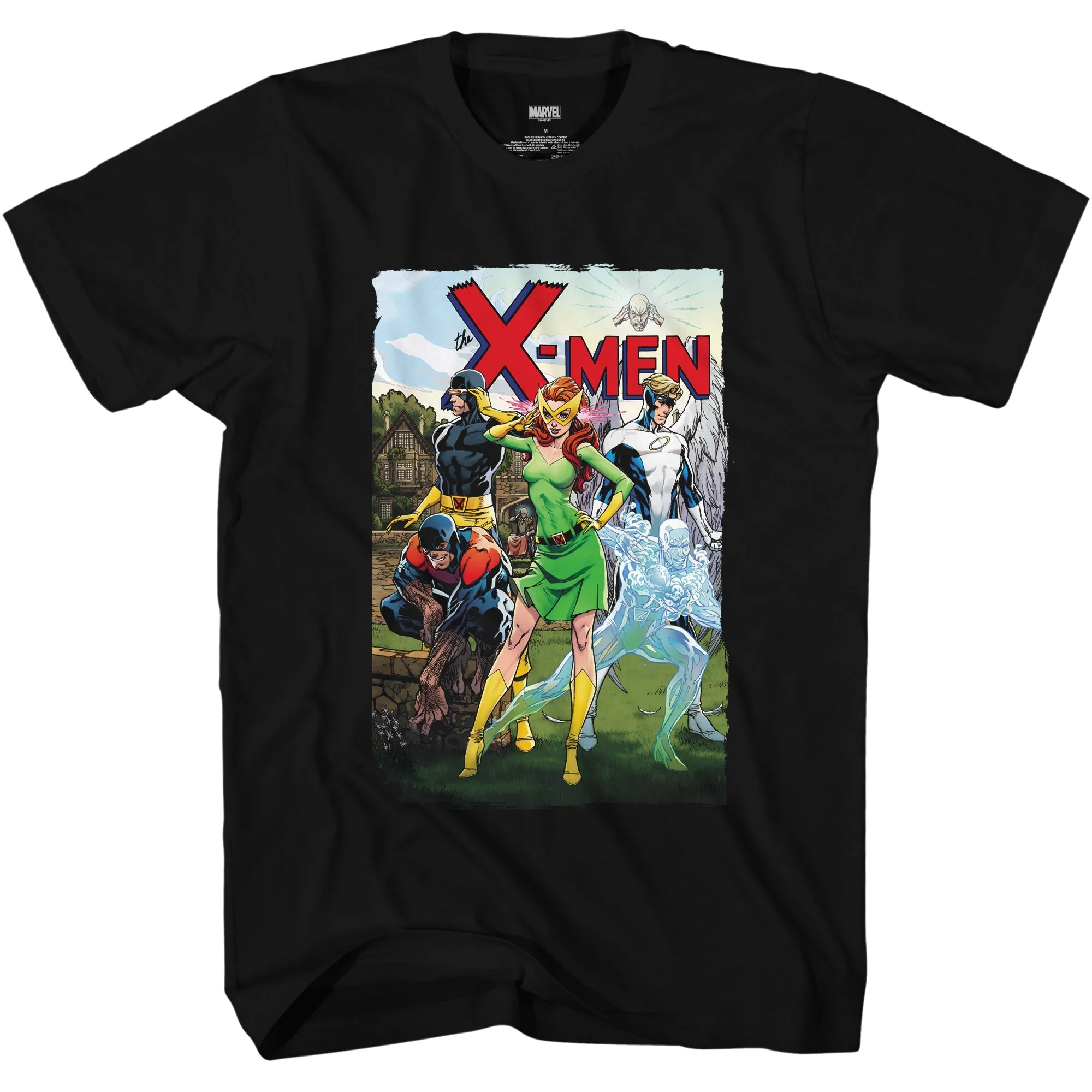 Marvel Comics X-Men Original Team by J. Scott Campbell Adult T-Shirt - Image 1