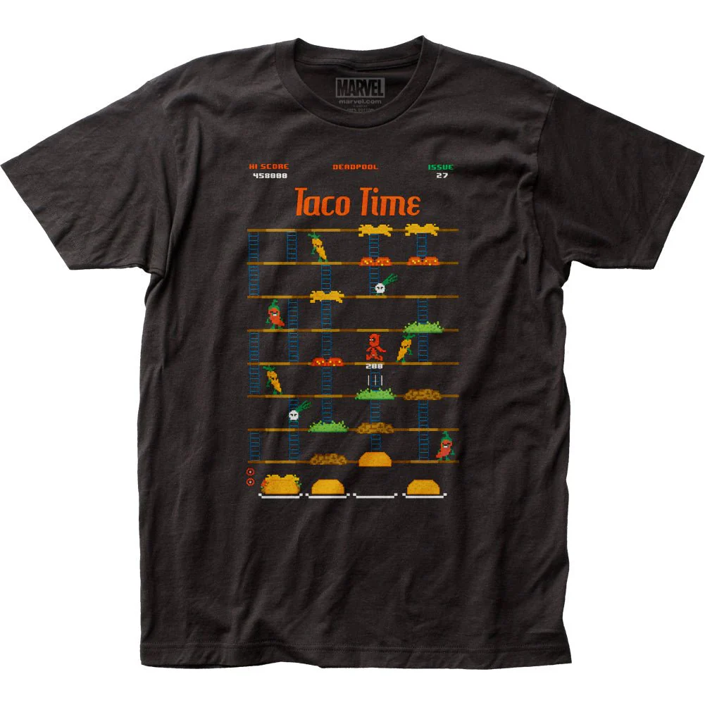 Marvel Deadpool Taco Time Adult T-Shirt - Image 1